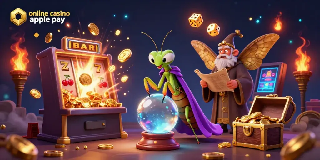 Experience the thrill of online casino apple pay with vibrant 3D graphics showcasing a colorful scene of luck and fortune.
