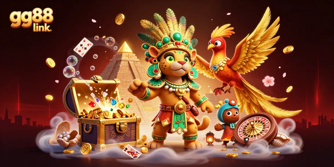 Spin the wheel with gg88 link in an exciting 3D casino scene packed with gold coins and dynamic gameplay elements.