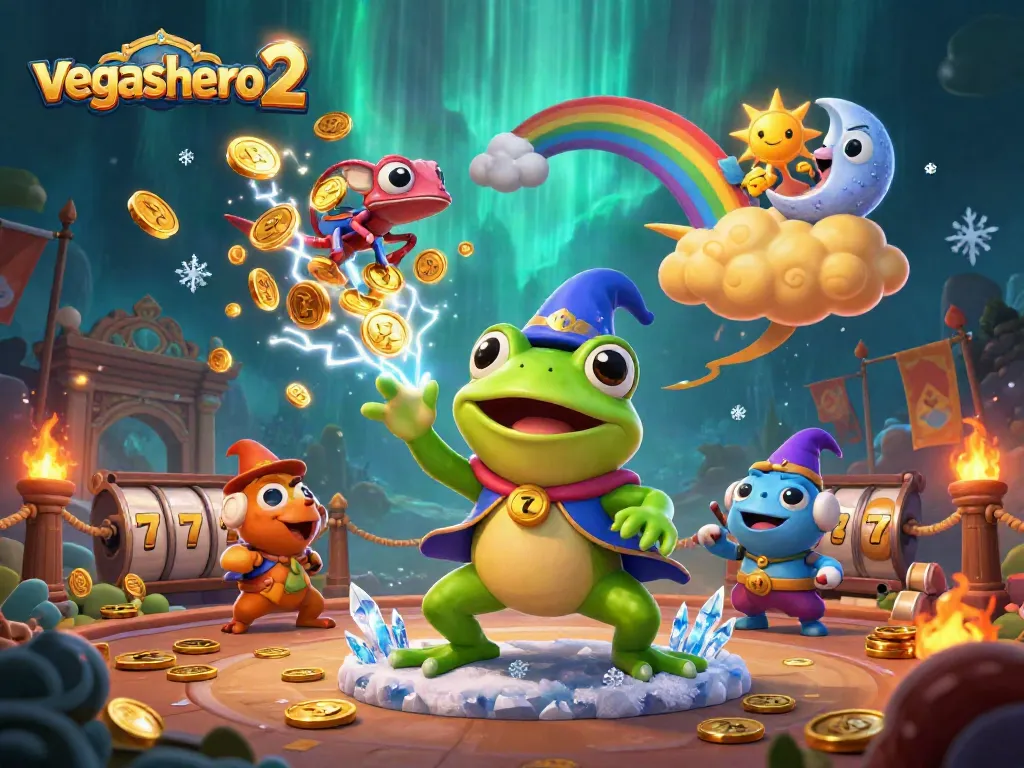 Experience the thrill at vegashero 2 with unique characters and dynamic gaming elements all around.