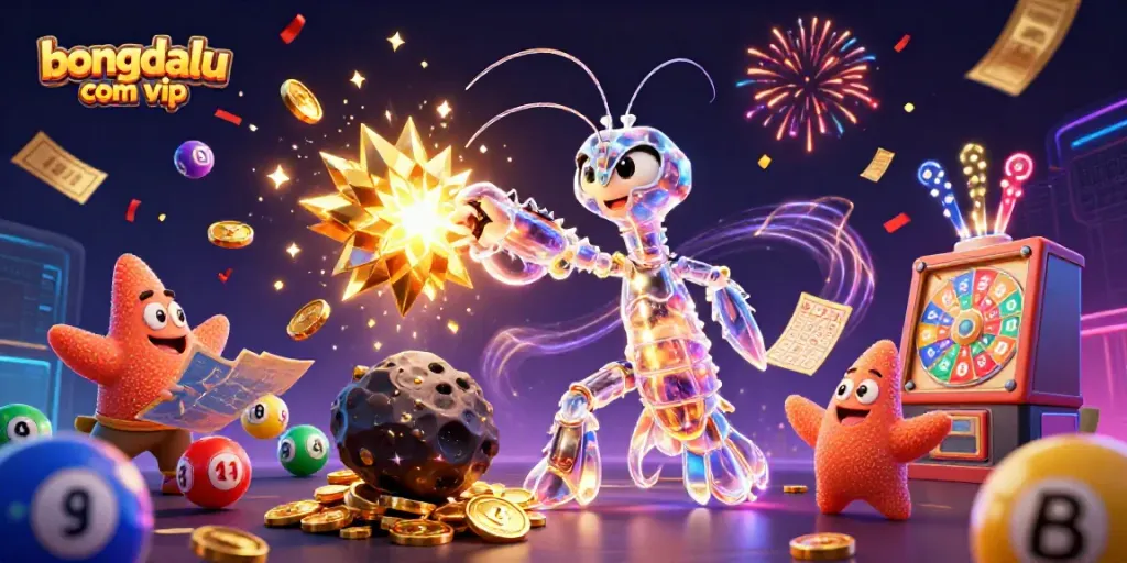 Experience dynamic gaming action with bongdalu com vip featuring vibrant cosmic characters and exciting casino elements.
