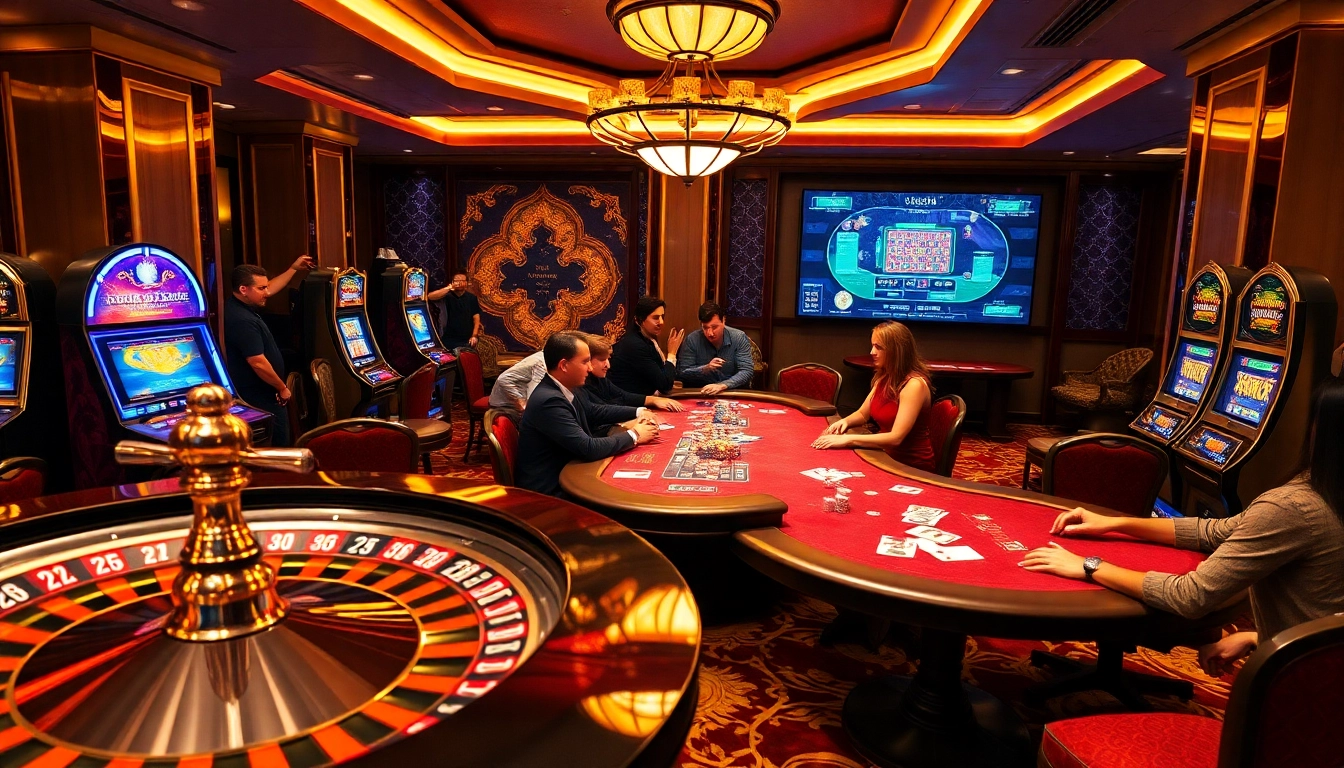 Experience thrilling gambling at the S8 casino with vibrant roulette and poker games.