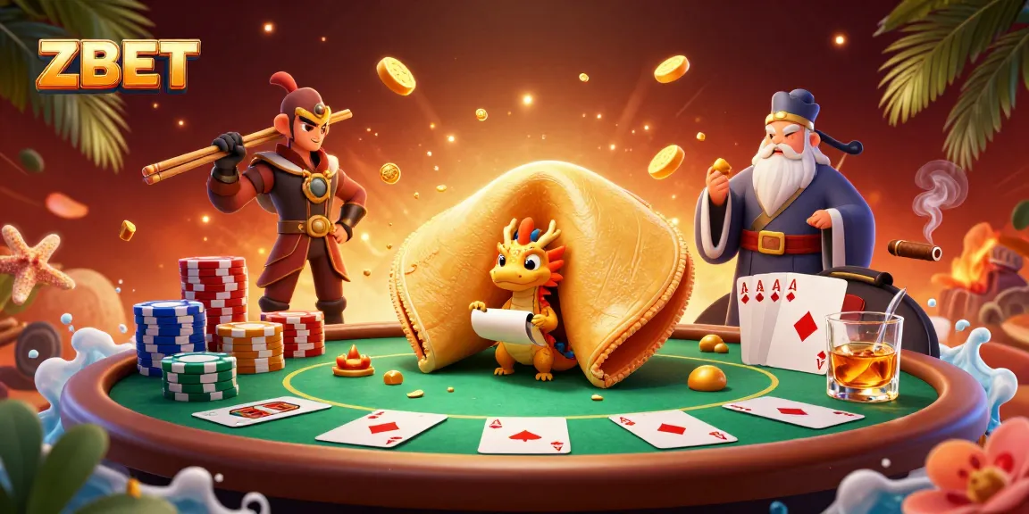 Experience exhilarating bets at ZBET with iconic poker elements and whimsical characters.
