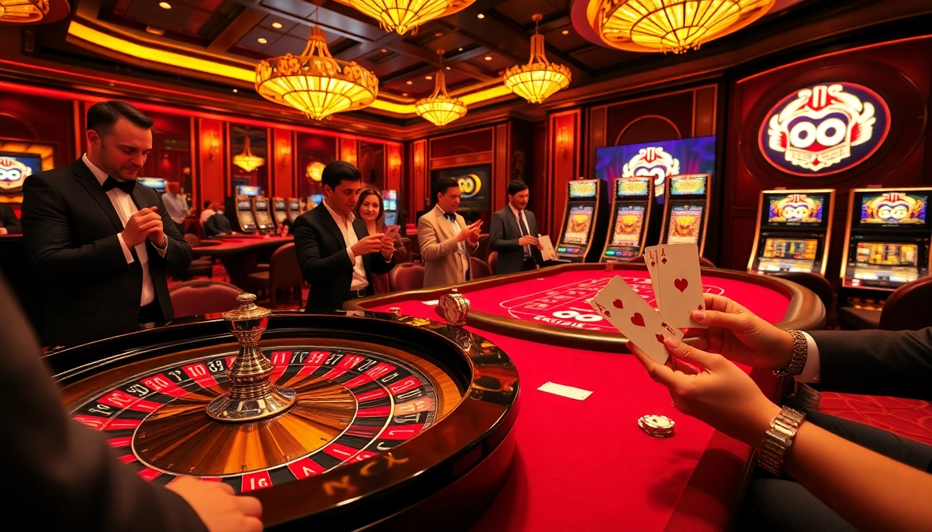 Experience the excitement of winning with Lucky88 at a luxurious casino table.