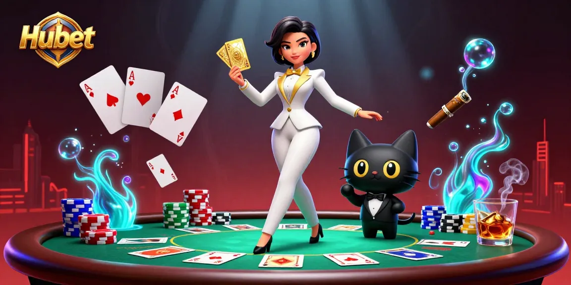 Hubet ignites the casino atmosphere with exciting card games and vibrant gambling elements.