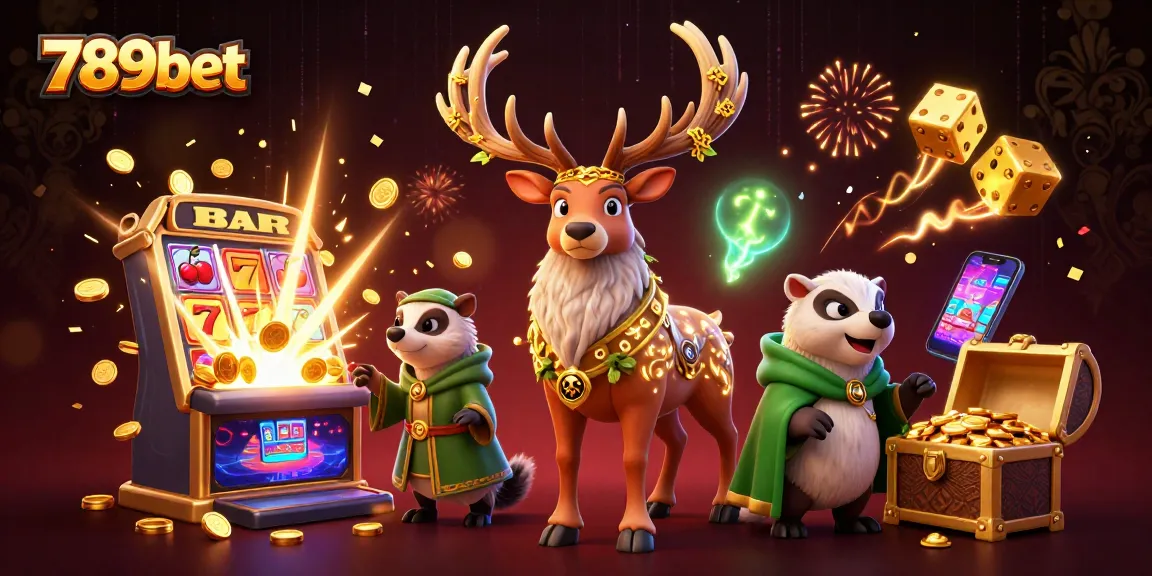 Experience thrilling gameplay with 789bet's immersive 3D casino adventure featuring a Celtic stag and riches.